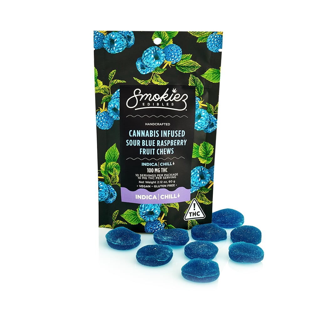 Sour Blue Raspberry - Indica [10pk] (100mg)