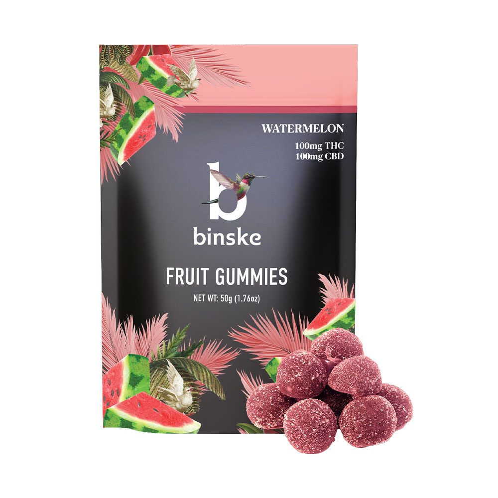 1:1 Watermelon Fruit Gummies (100mg CBD/100mg THC)