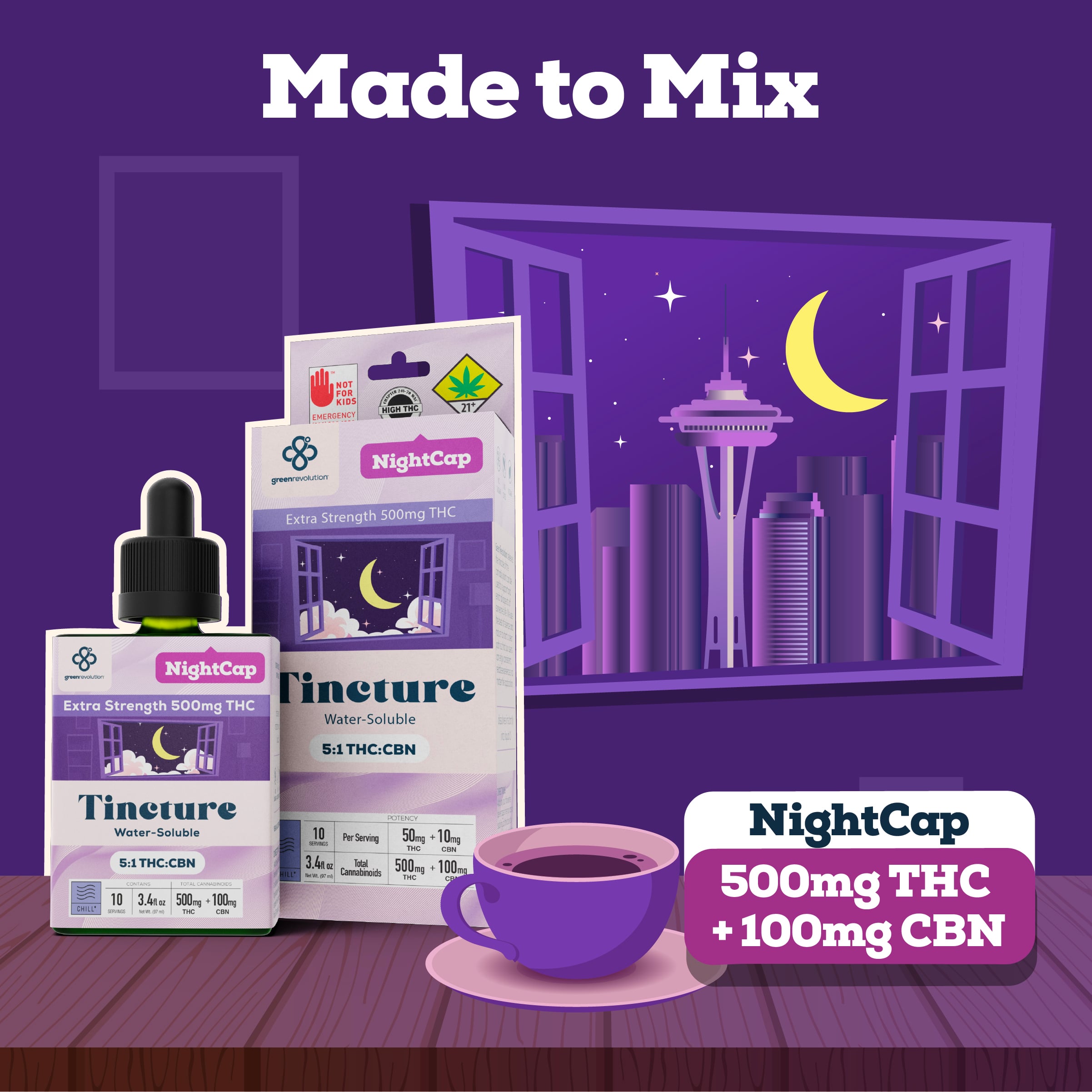 NightCap 5:1 [3.4oz] (500mg THC/100mg CBN)
