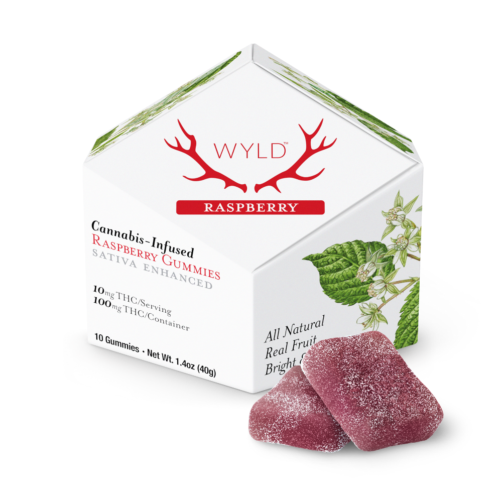 Raspberry Sativa Enhanced Gummies | 100mg