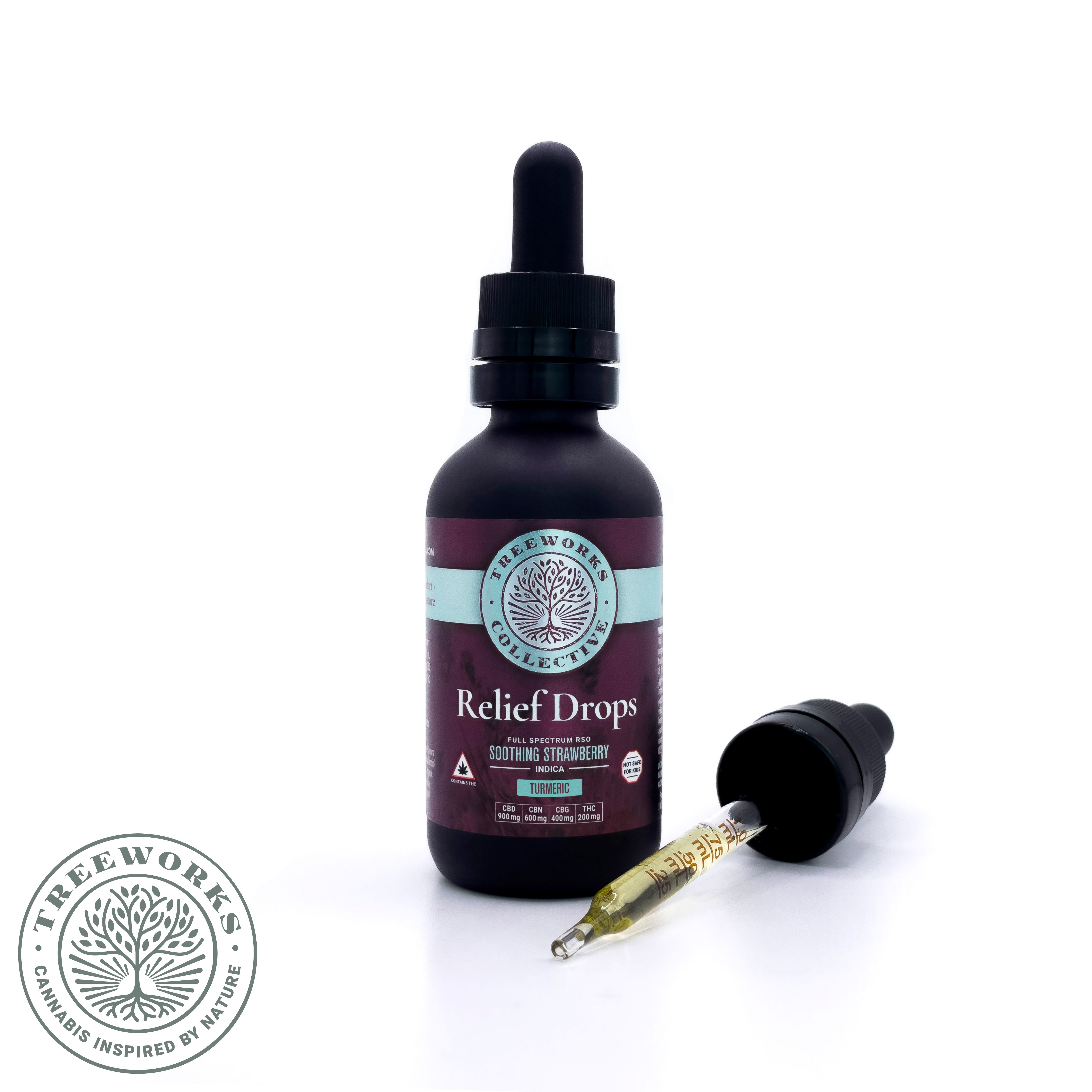 Treeworks Collective - Soothing Strawberry (I) Relief Drops (60mL) C0060000261 Treeworks Collective - Soothing Strawberry (I) Relief Drops (60mL) C0060000261