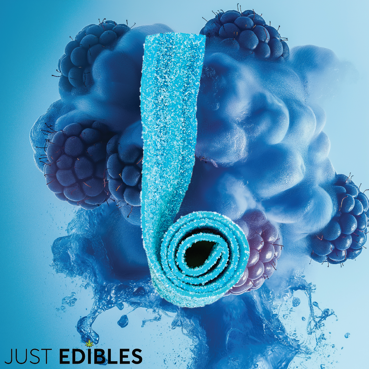 Blue Raspberry Long Belt – (10 Servings | 100mg THC Total)