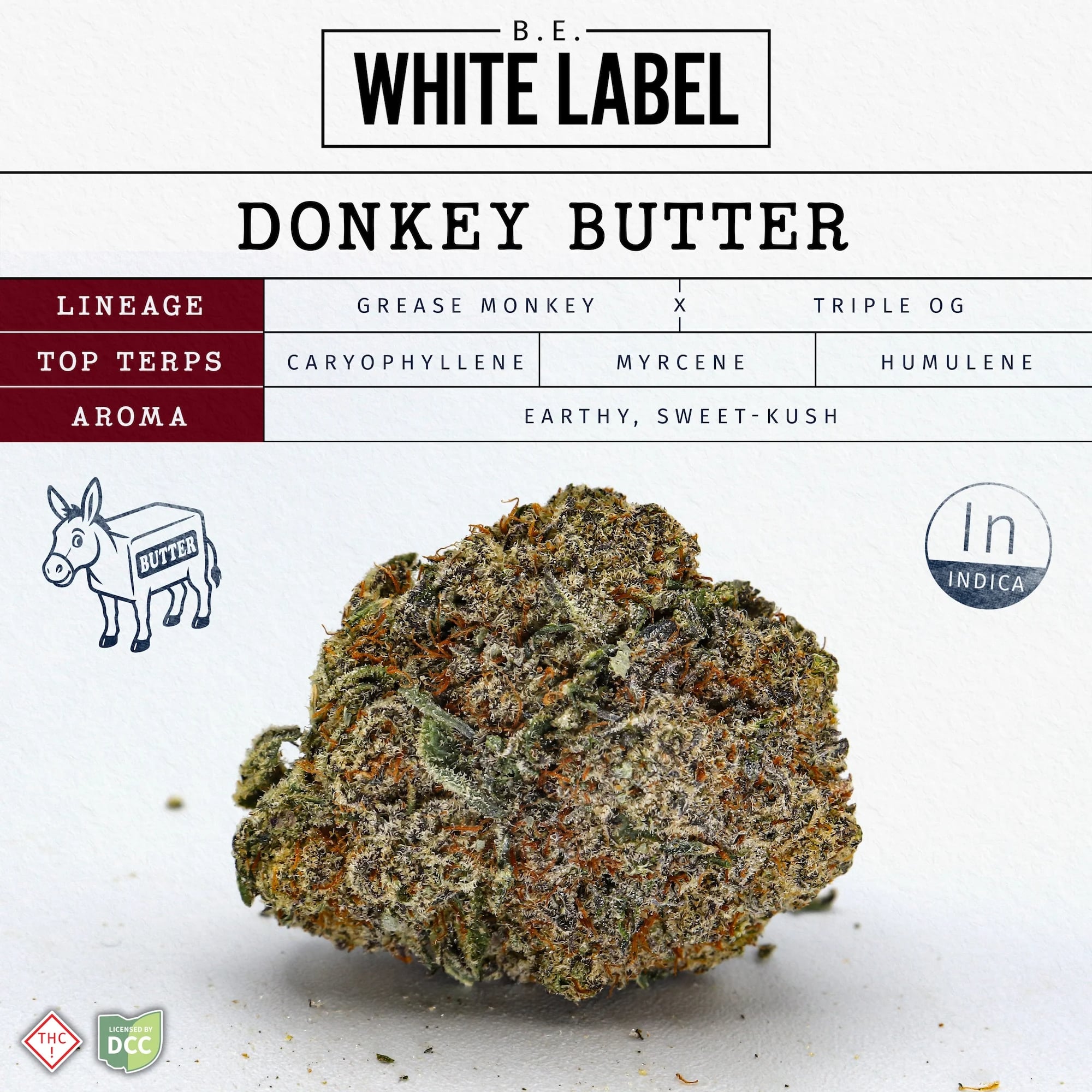 BUTTERFLY EFFECT - DONKEY BUTTER - BUDLETS - WHITE LABEL - [14.15G] - INDICA