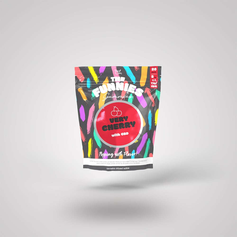 The Funnies -- Very Cherry -- Gummies 20 Pack -- 100mg