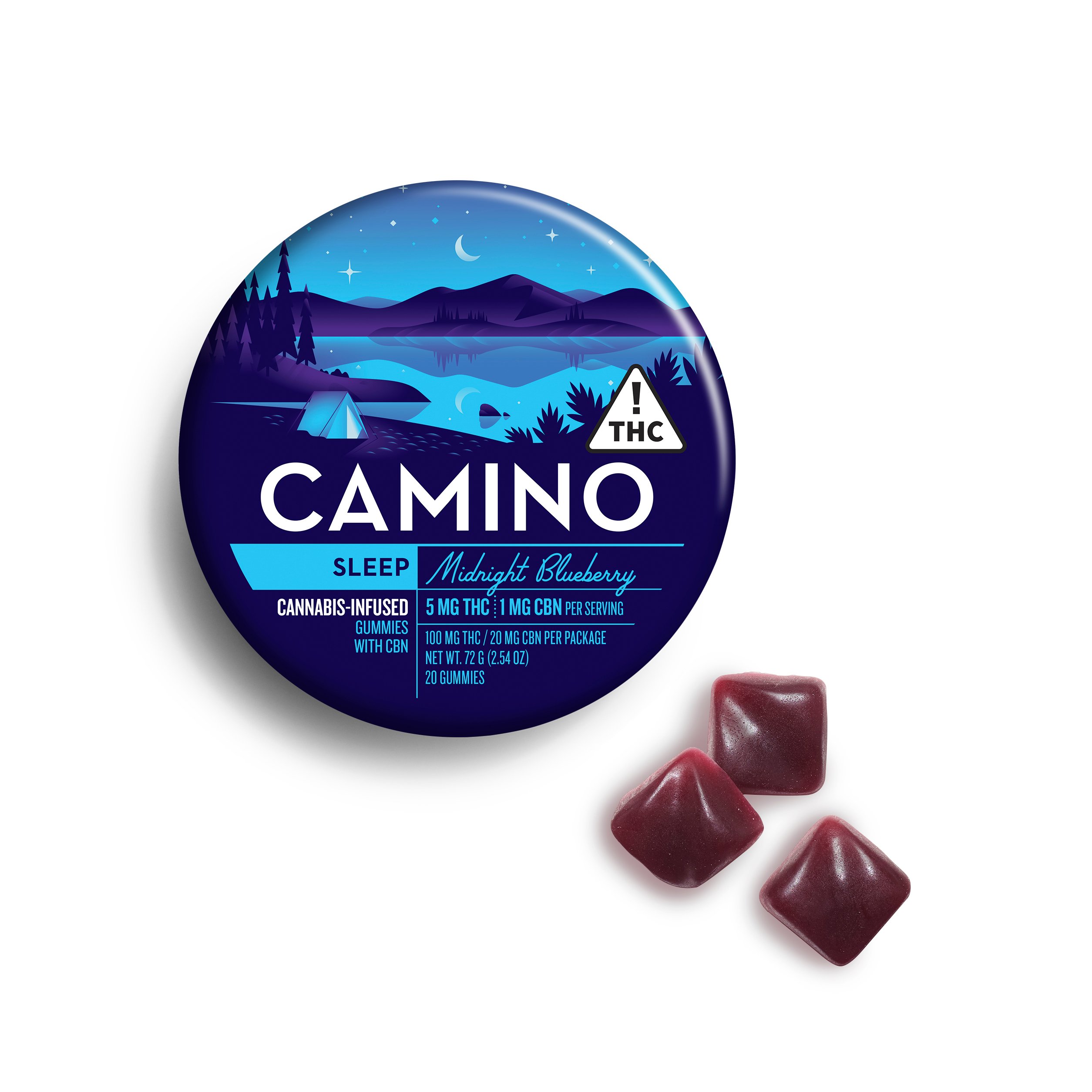 5:1 'Sleep' Midnight Blueberry [20pk] (100mg THC/20mg CBN)