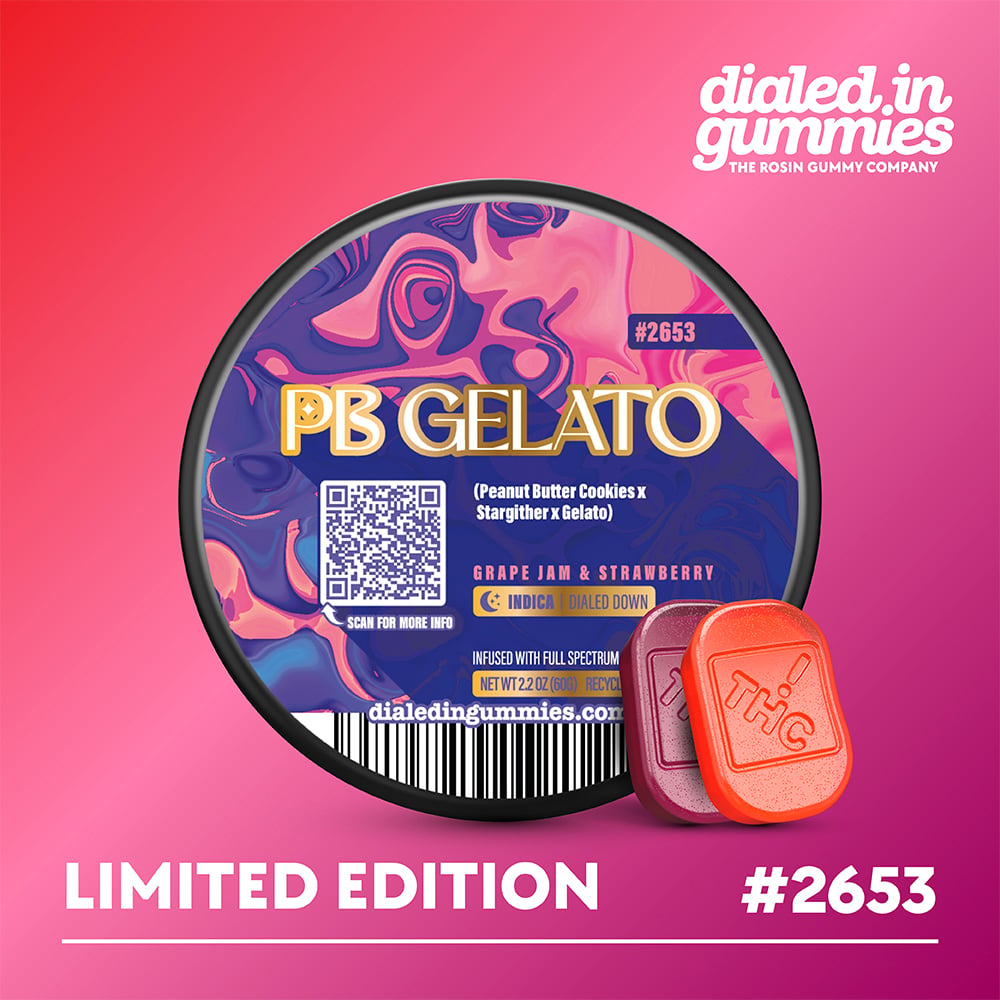 100mg - PB Gelato #2653 - Rosin Gummies (10pk)