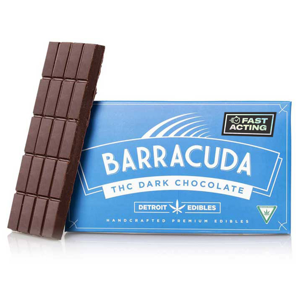 Dark Chocolate (100mg) Detroit Edibles FastActing Barracuda Bar Jane