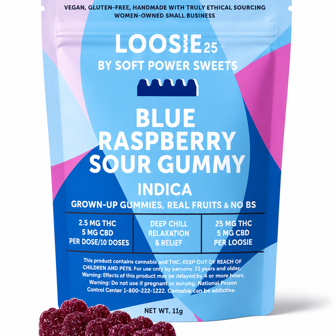 5:1 Sour Blue Raspberry (5mg CBD/25mgTHC)
