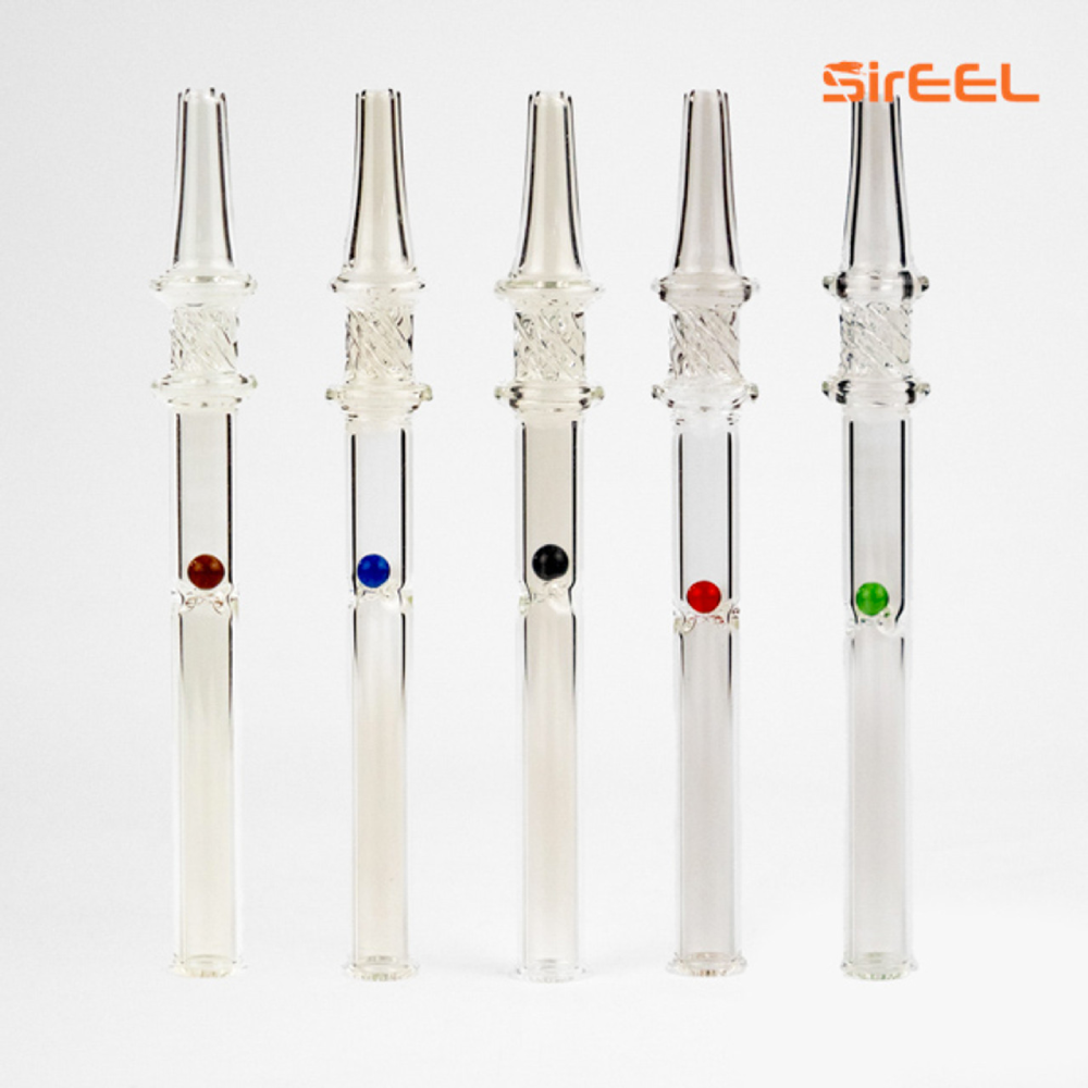 6" Jewel Vortex Dab Straw w/ Spinning Jewel