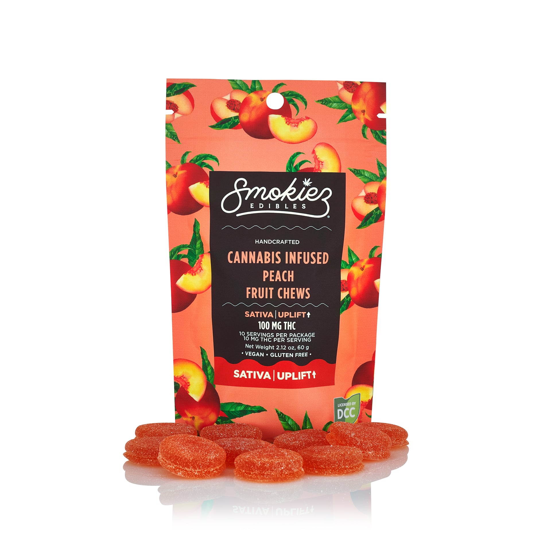 SWEET PEACH - GUMMIES - [100MG] -  SATIVA - 10PK