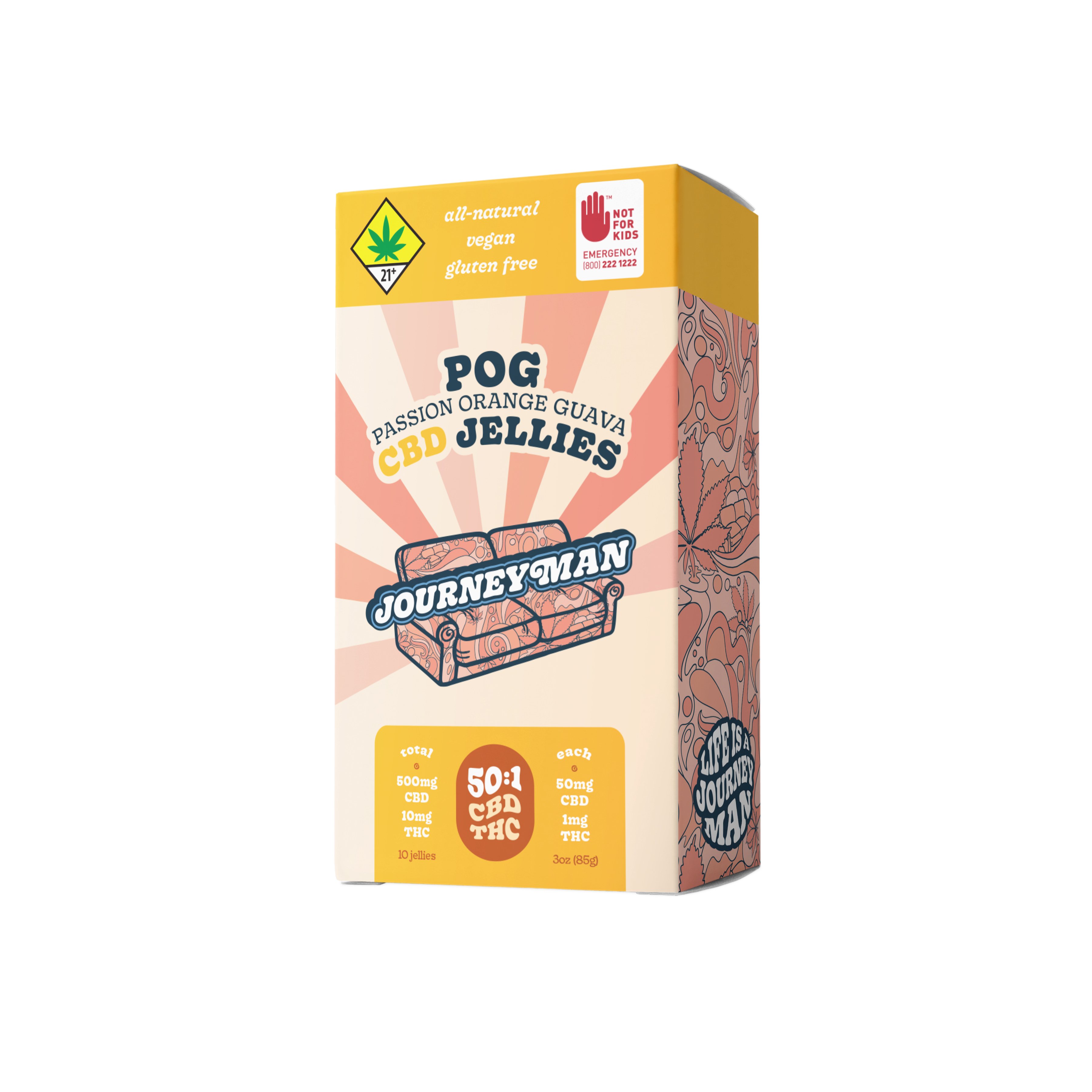 50:1 POG Jellies [10pk] (500mg CBD/10mg THC)