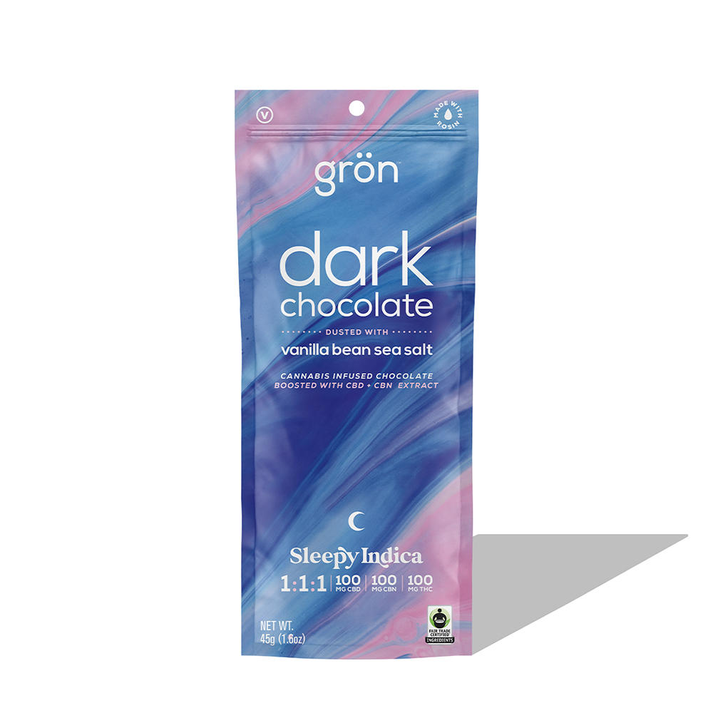 1:1:1 Dark Chocolate w/ Vanilla Bean Sea Salt - Sleepy Indica (100mg CBD / 100mg CBN / 100mg THC)