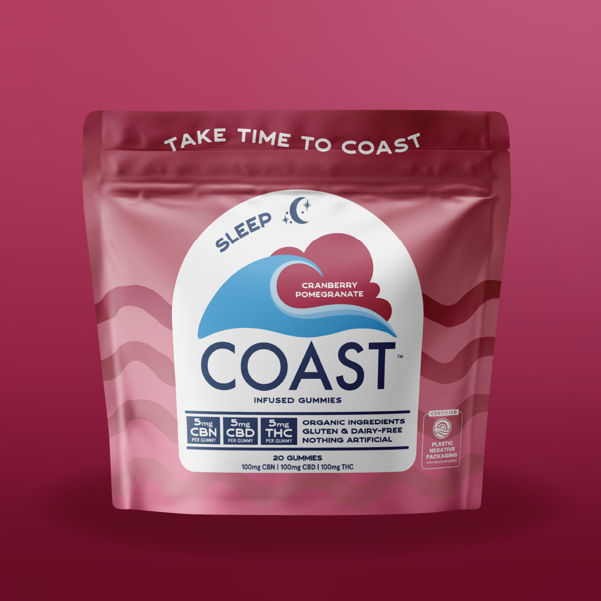 Coast Cannabis Co. - Cranberry Pom (I) Gummies (4.46mg THC 4.77mg CBN 4.64mg CBD 20pk) C0070000311 Coast Cannabis Co. - Cranberry Pom (I) Gummies (4.46mg THC 4.77mg CBN 4.64mg CBD 20pk) C0070000311