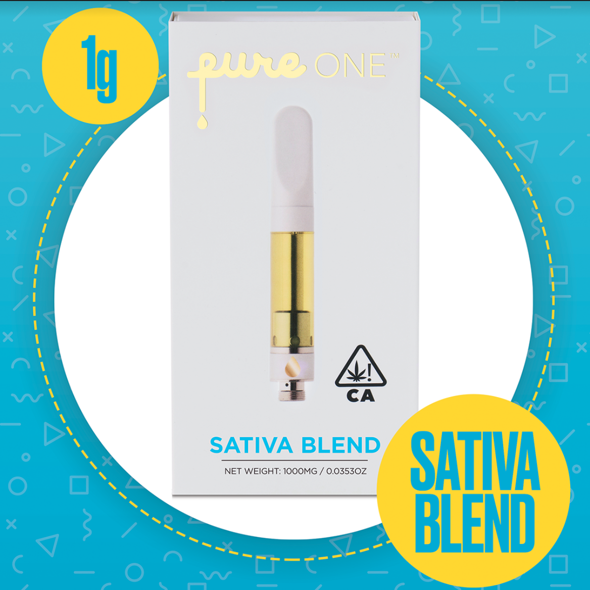 Pure One Sativa Blend [1000mg] Pure Vape Cartridge Jane