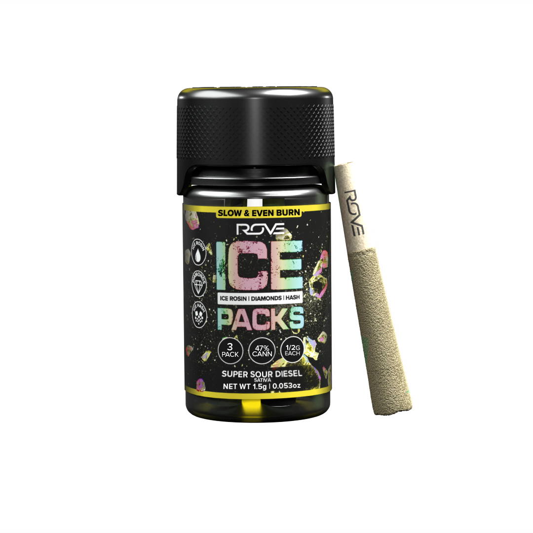 Super Sour Diesel - Infused Ice Packs (Rosin, Hash, and Diamonds) [3x 0.5g]
