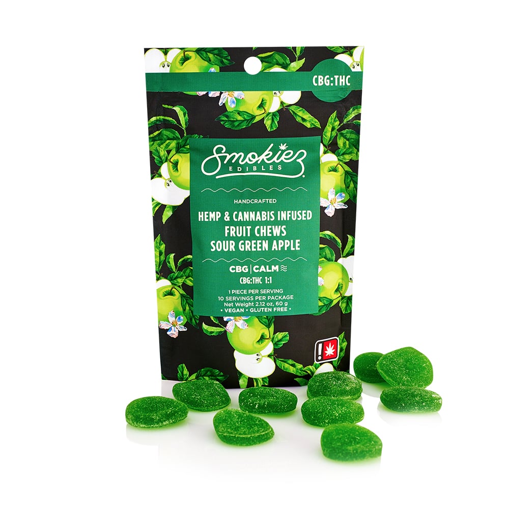 1:1 Sour Green Apple [10pk] (100mg CBG/100mg THC)