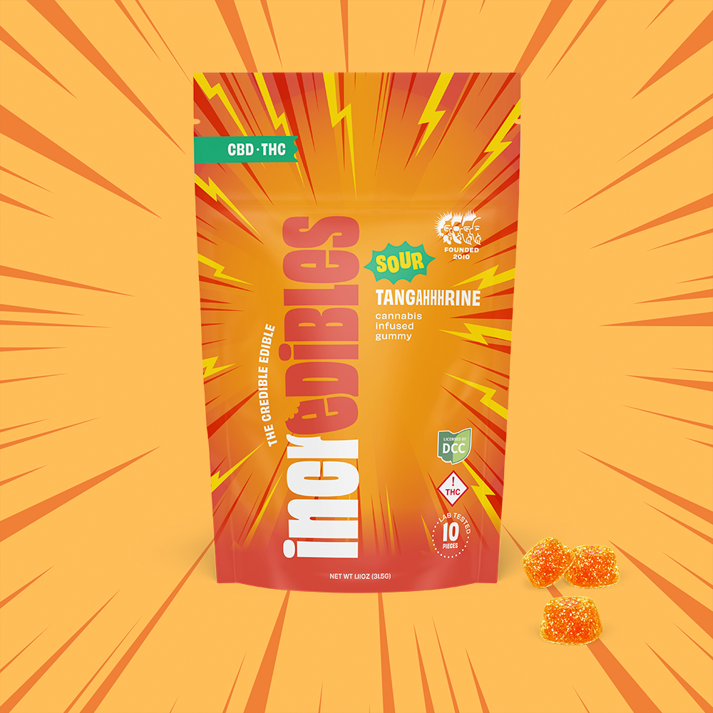 2:1 Sour Tangahhhrine + CBD [10pk] (200mg CBD/100mg THC)