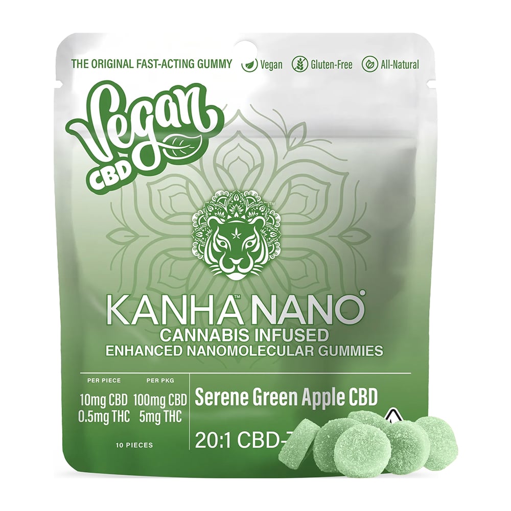 Shop 20:1 Serene Green Apple [10pk] (100mg CBD/5mg THC) | Eureka