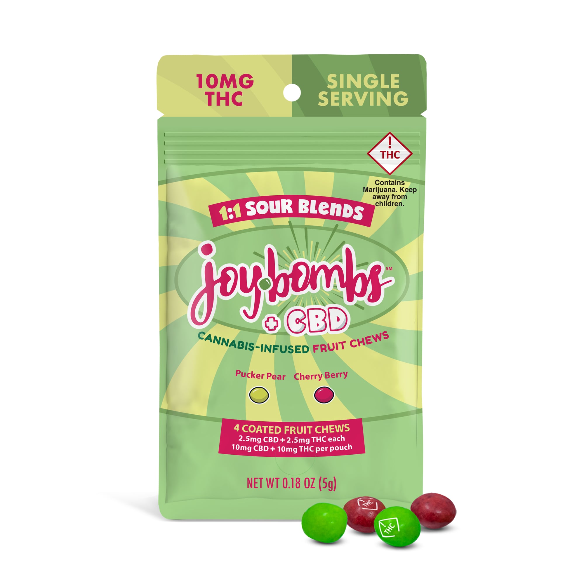 Joy Bombs +:1 Sour Blends - THC