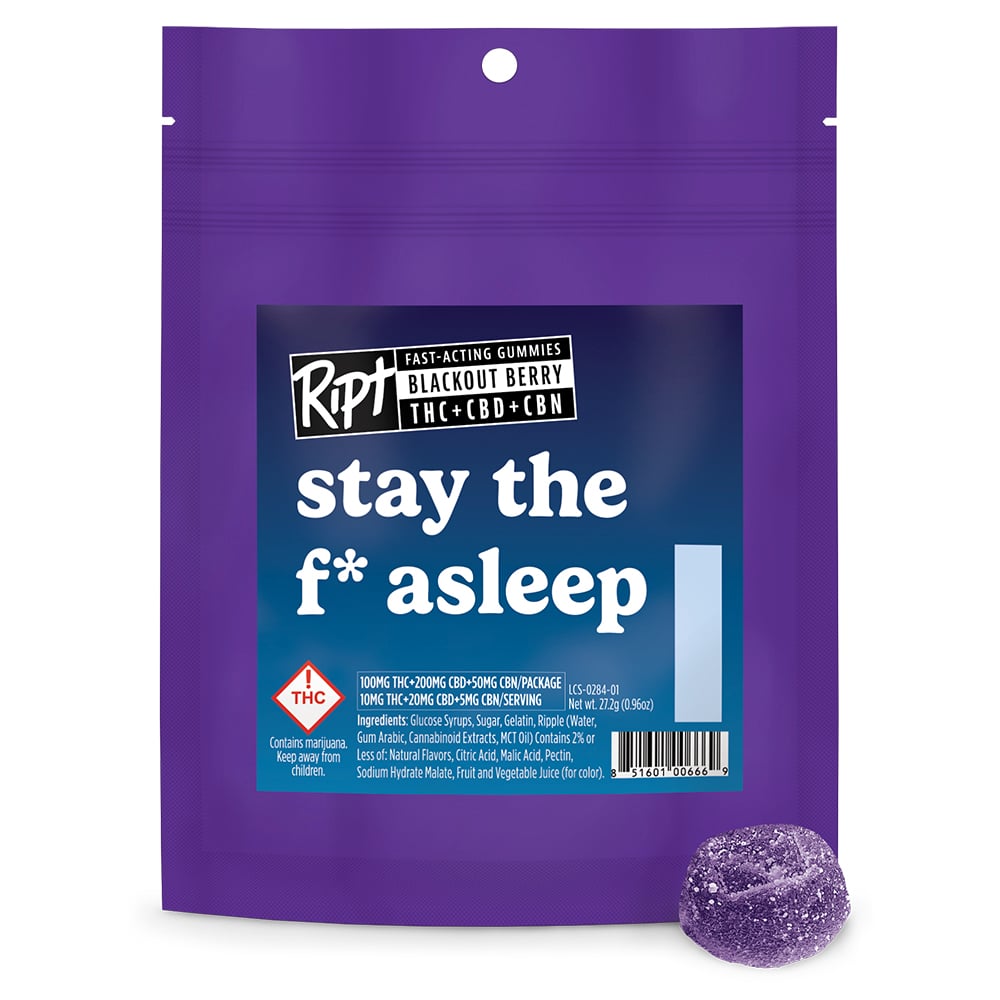 Stay the f* Asleep - Blackout Berry [10pk] (100mg THC/200mg CBD/50mg CBN) [10pk] (100mg THC/200mg CBD/50mg CBN)