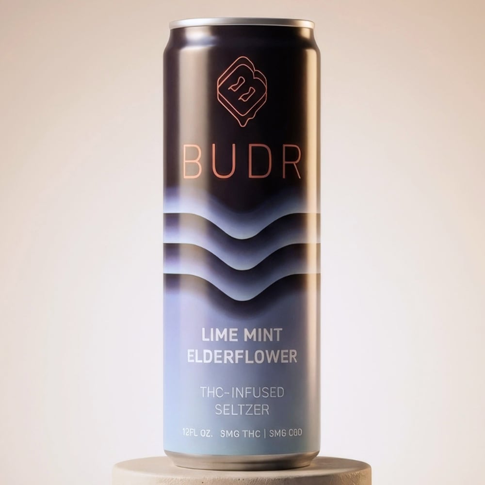 Lime Mint Elderflower Hemp-Derived Seltzer 3mg THC 3mg CBG 12oz
