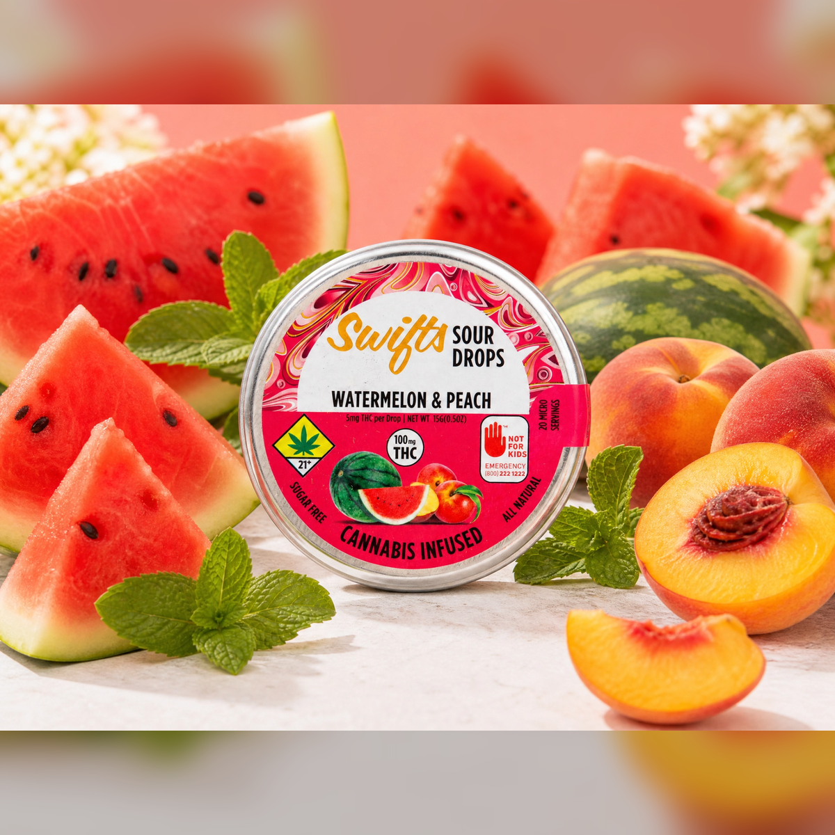 Watermelon & Peach [20pk] (100mg)