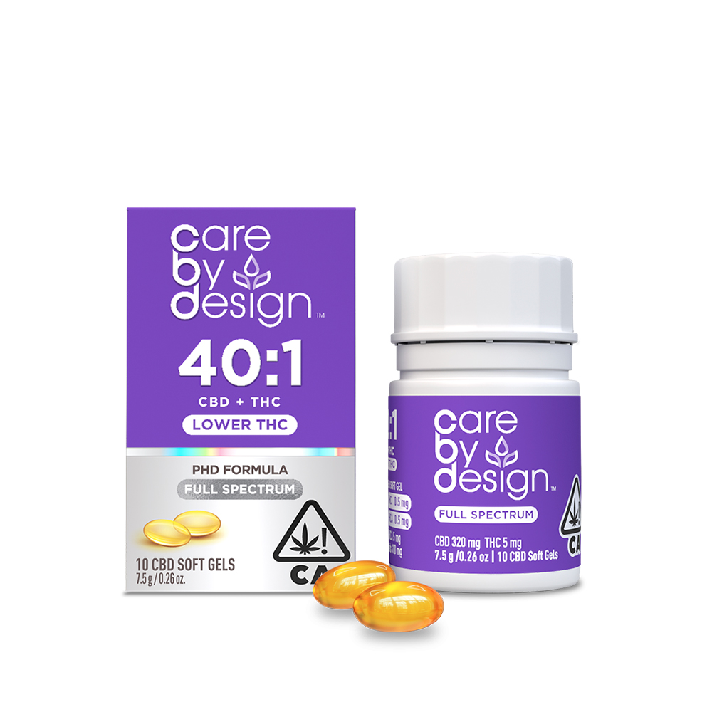 Care By Design | 40:1 Full Spectrum CBD Soft Gels 5mg THC 10ct