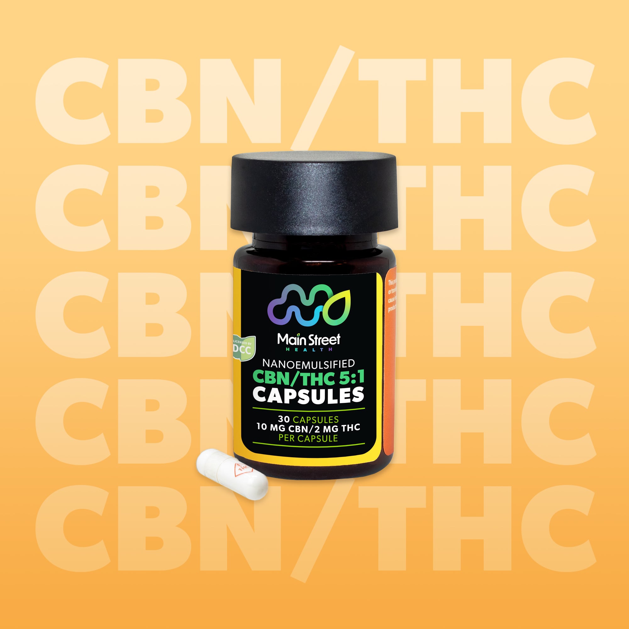 Main Street Health - 5 1 Cbn/thc - Capsules - 60mg THC / 300mg CBN - 30pk
