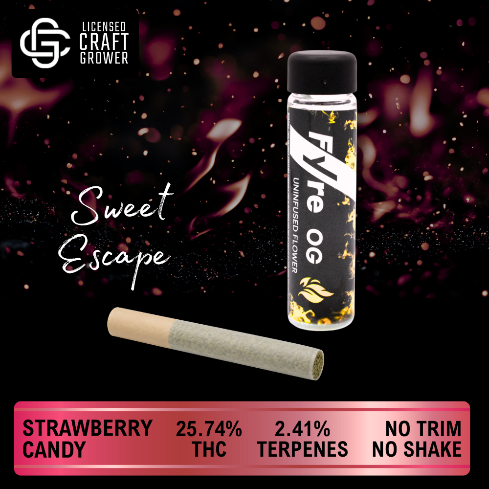 Fyre OG Uninfused Strawberry Candy Pre-roll 1.0g