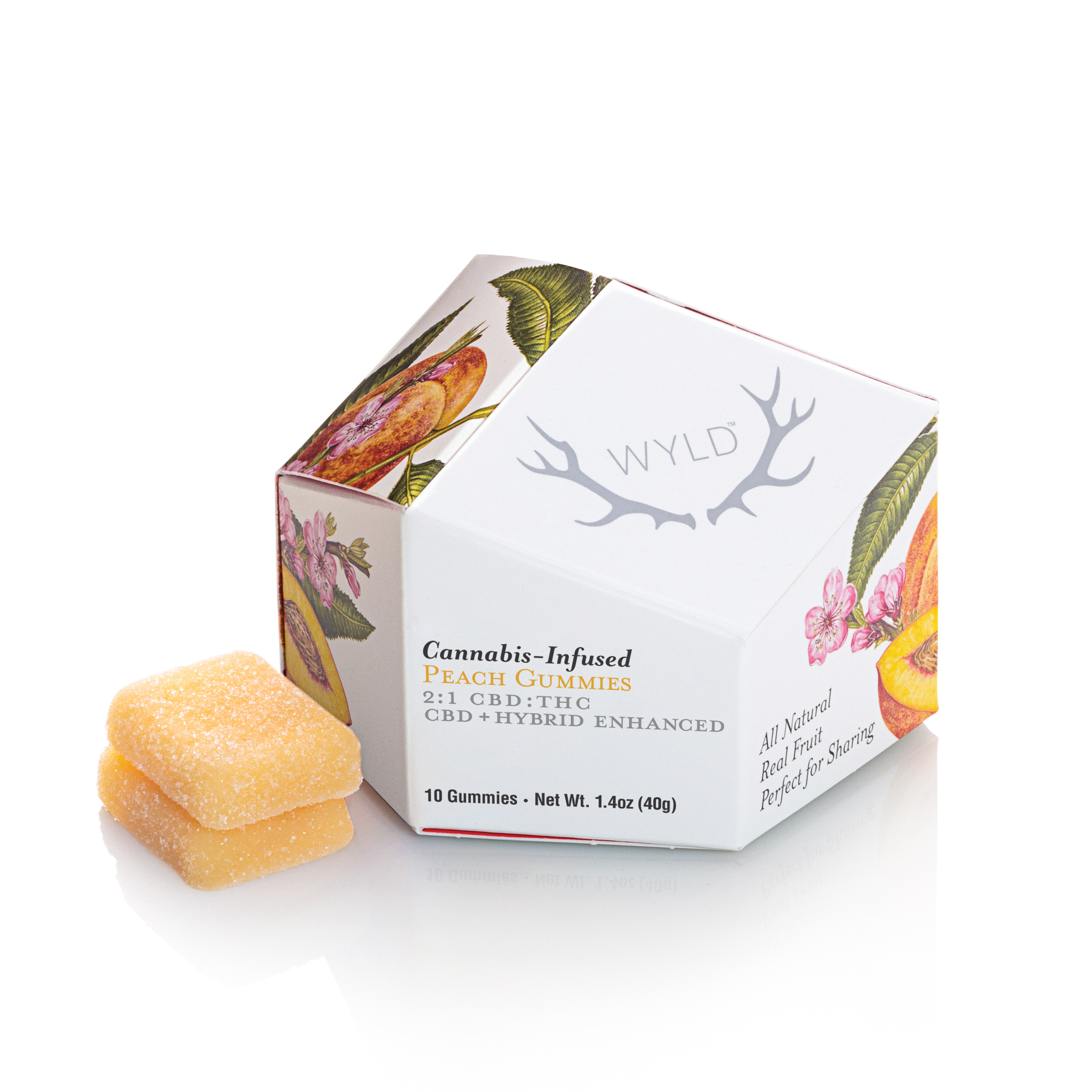 Peach 2:1 CBD + Hybrid Enhanced Gummies | IL