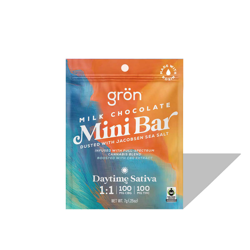 1:1 Sea Salt Milk Chocolate Mini Bar - Daytime Sativa (100mg CBG/100mg THC)