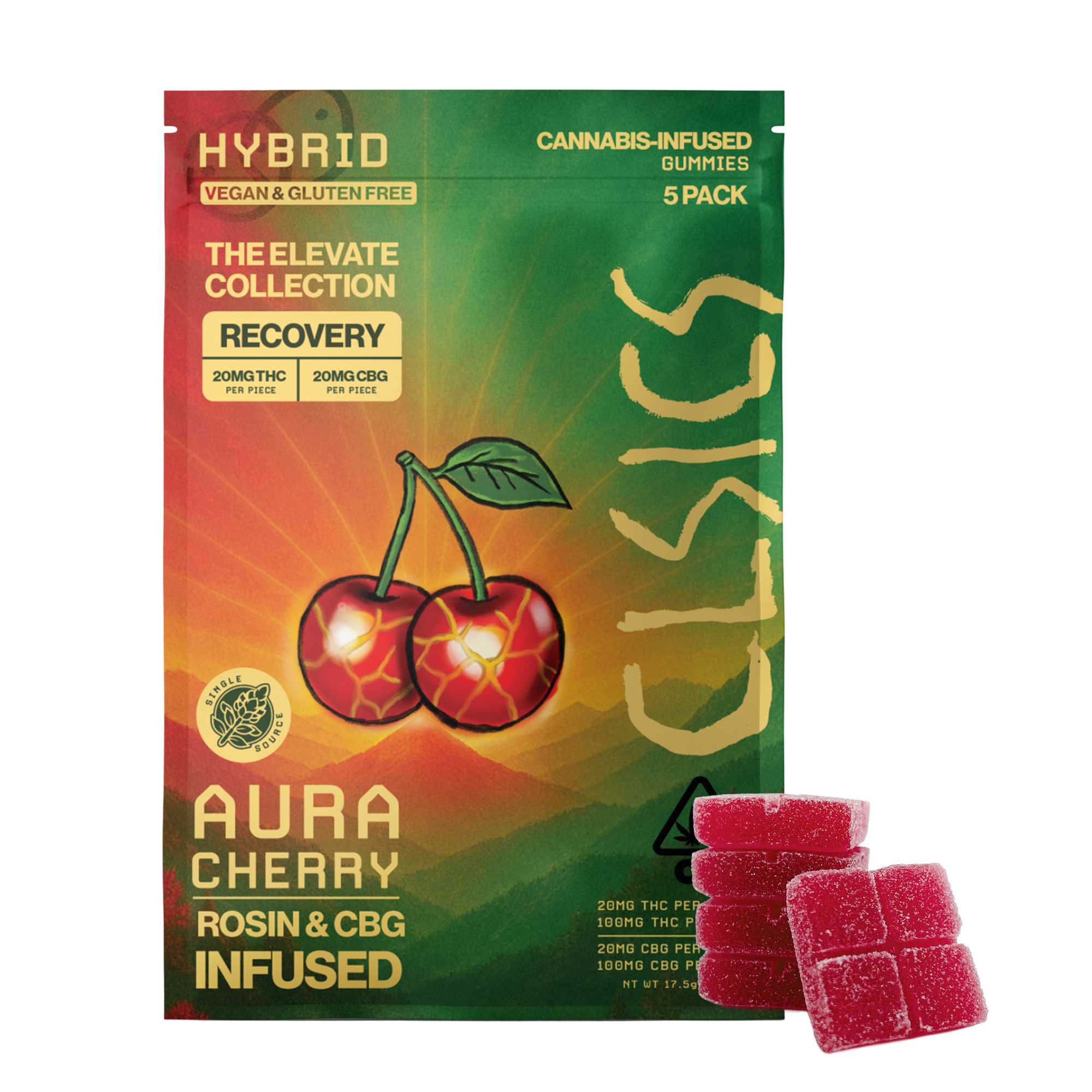 Aura Cherry [5pk] (100mg THC/100mg CBG)