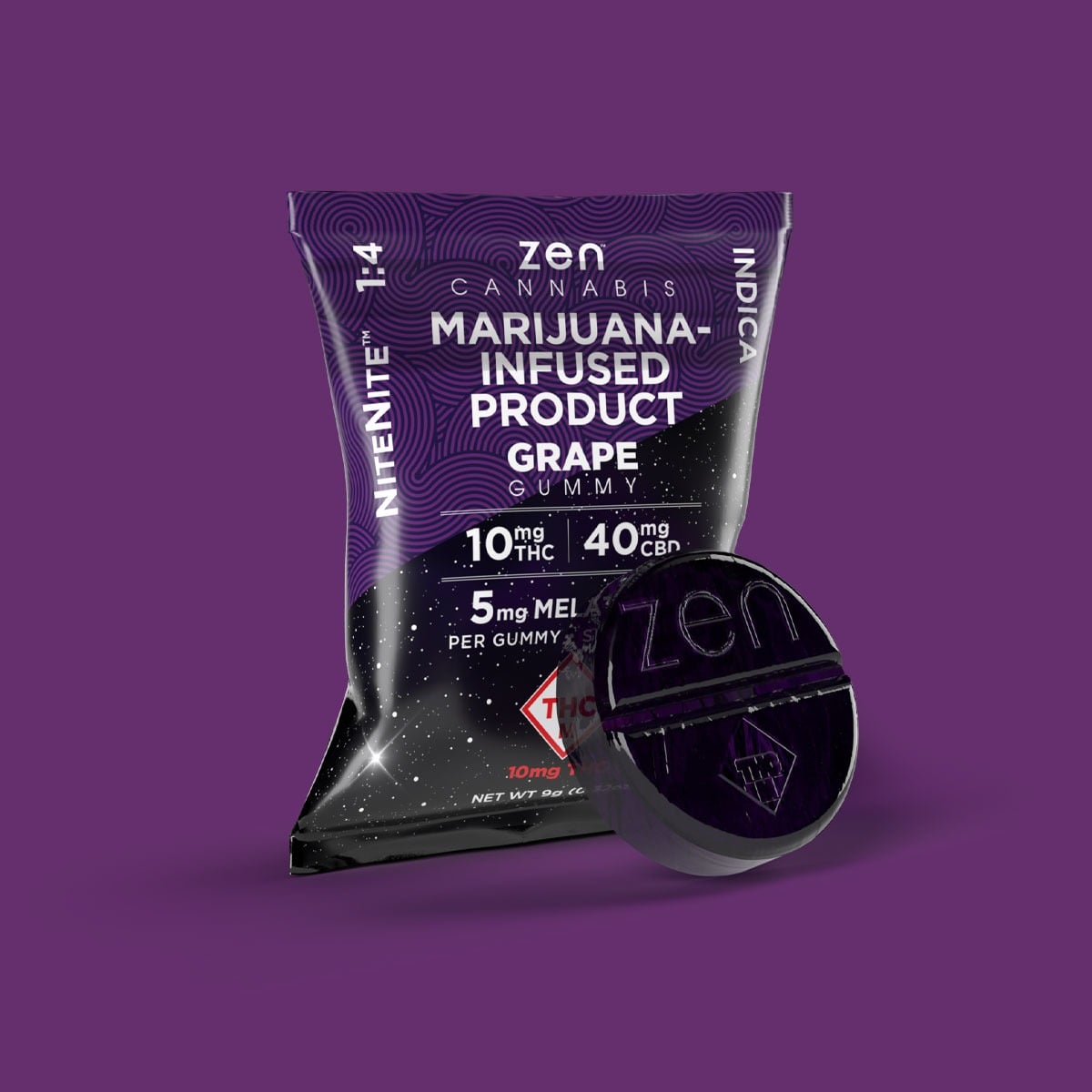4:1 NiteNite Grape + Melatonin (40mg CBD/10mg THC) 4:1 NiteNite Grape + Melatonin (40mg CBD/10mg THC)