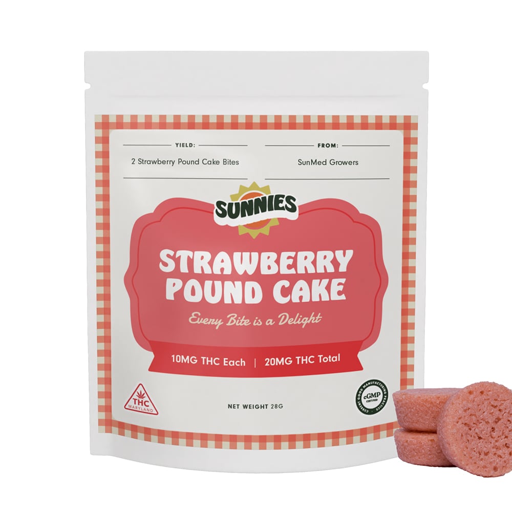 Strawberry Pound Cake Bites [2pk] (20mg)