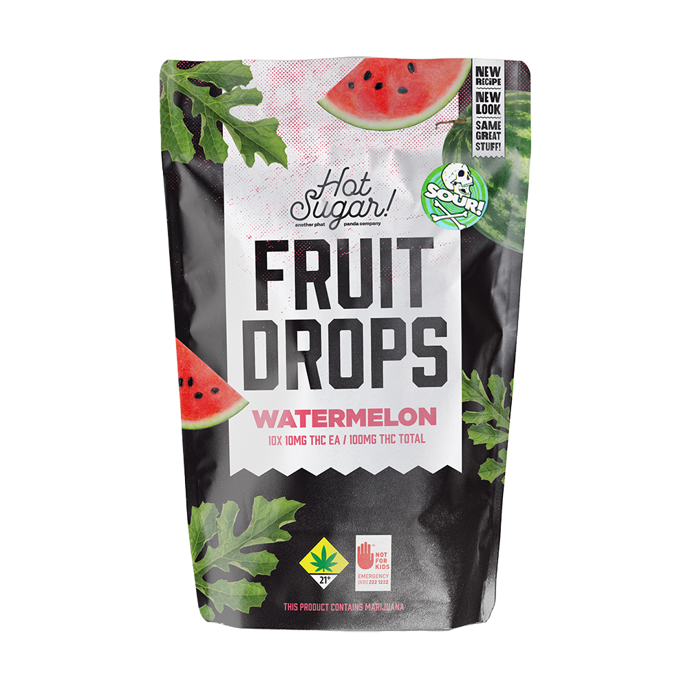 Sour Watermelon Fruit Drops 100mg 10-pack