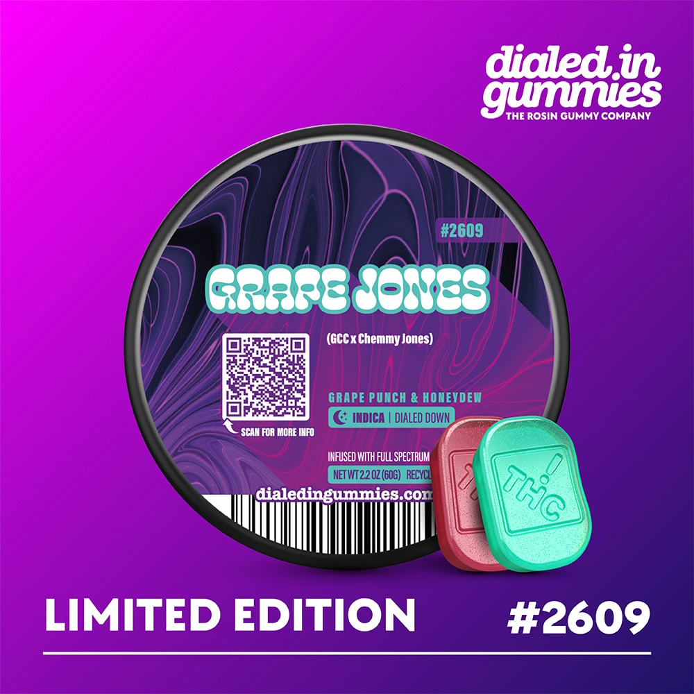 100mg - Grape Jones #2609 - Rosin Gummies (10pk)