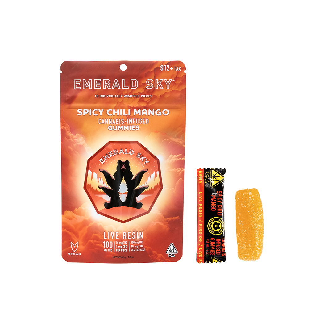 Live Resin Spicy Chili Mango| 10pk/10mg - 100mg THC - 10mg CBD