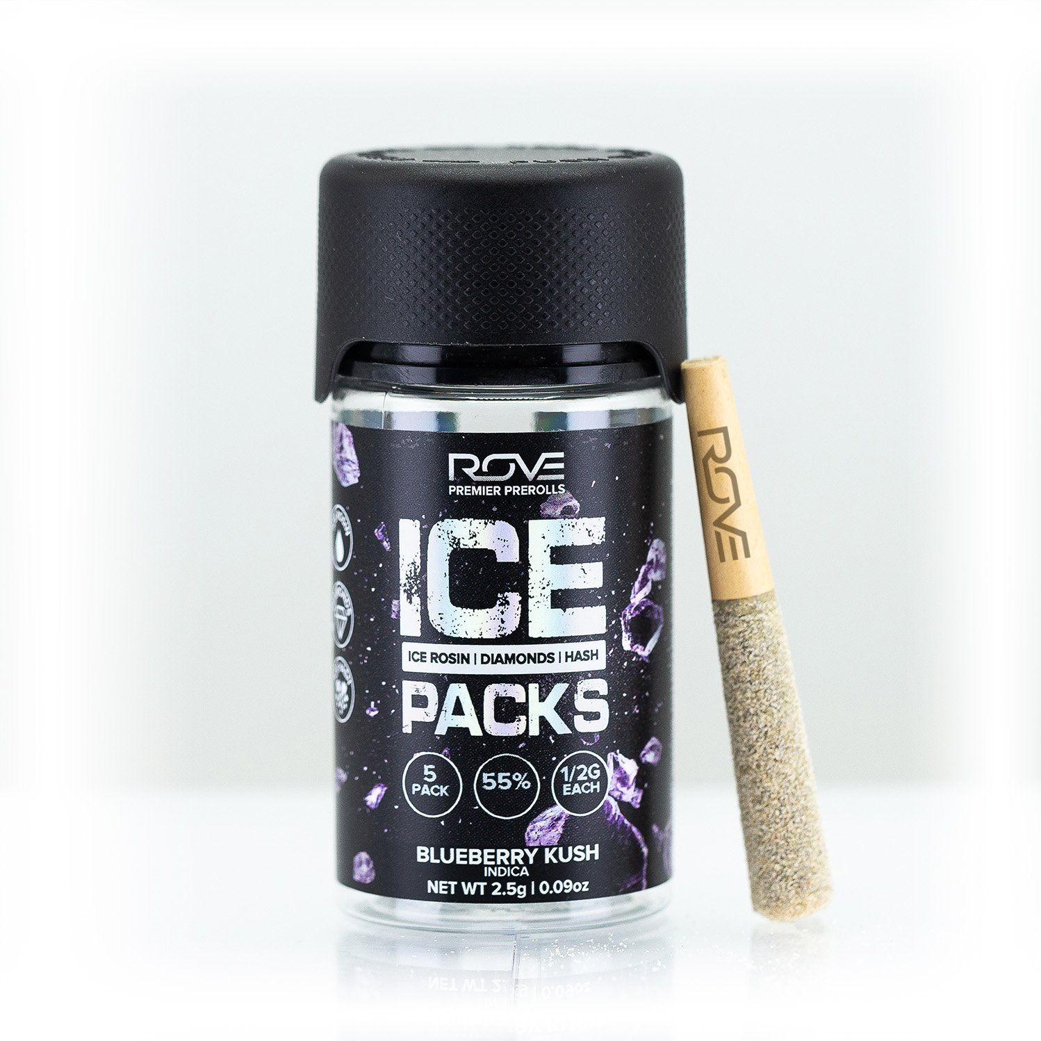 Blueberry Kush- Infused Ice Packs (Rosin, Hash, and Diamonds) [.5g]