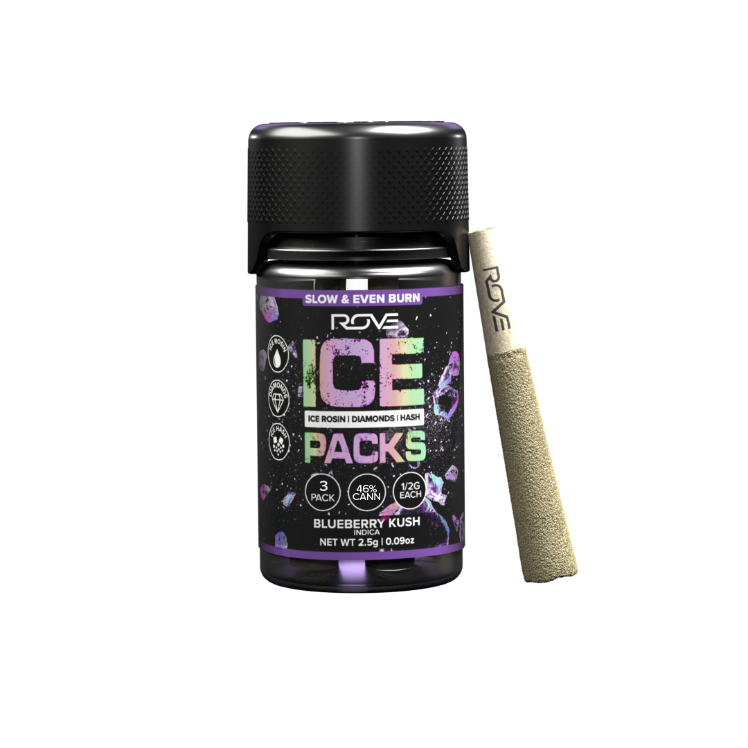 Blueberry Kush | Infused Ice Packs (Rosin, Hash, and Diamonds) | 3x 0.5g