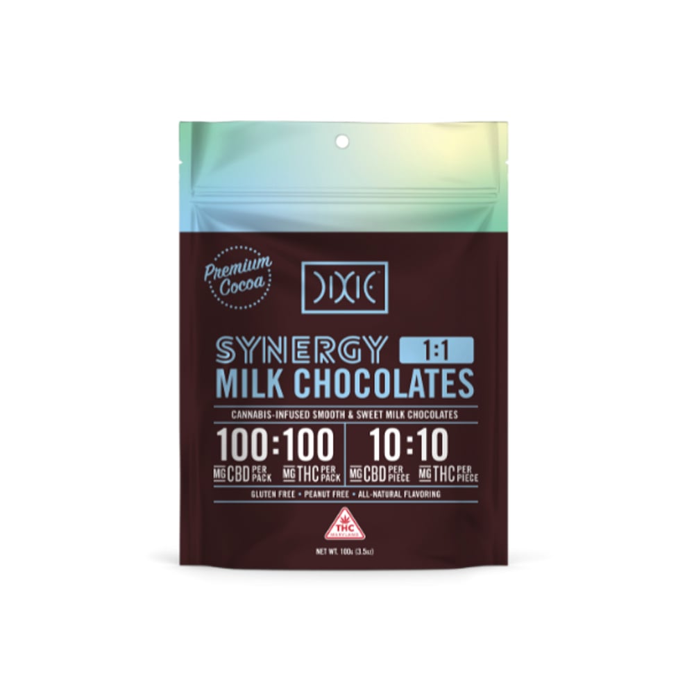 1:1 SYNERGY Milk Chocolate (100mg CBD/100mg THC) 1:1 SYNERGY Milk Chocolate (100mg CBD/100mg THC)