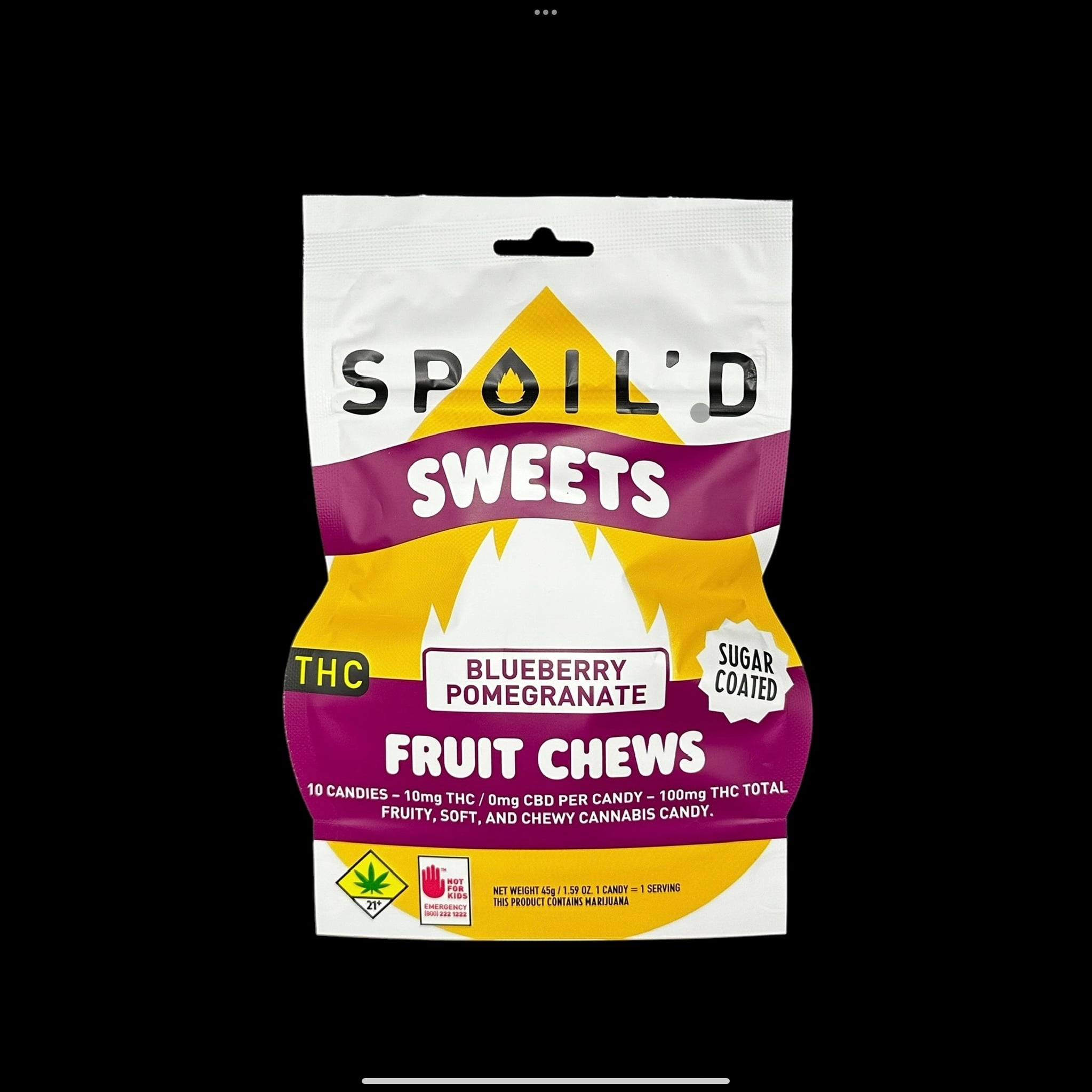 Blueberry Pomegranate Fruit Chews [10pk] (100mg THC)