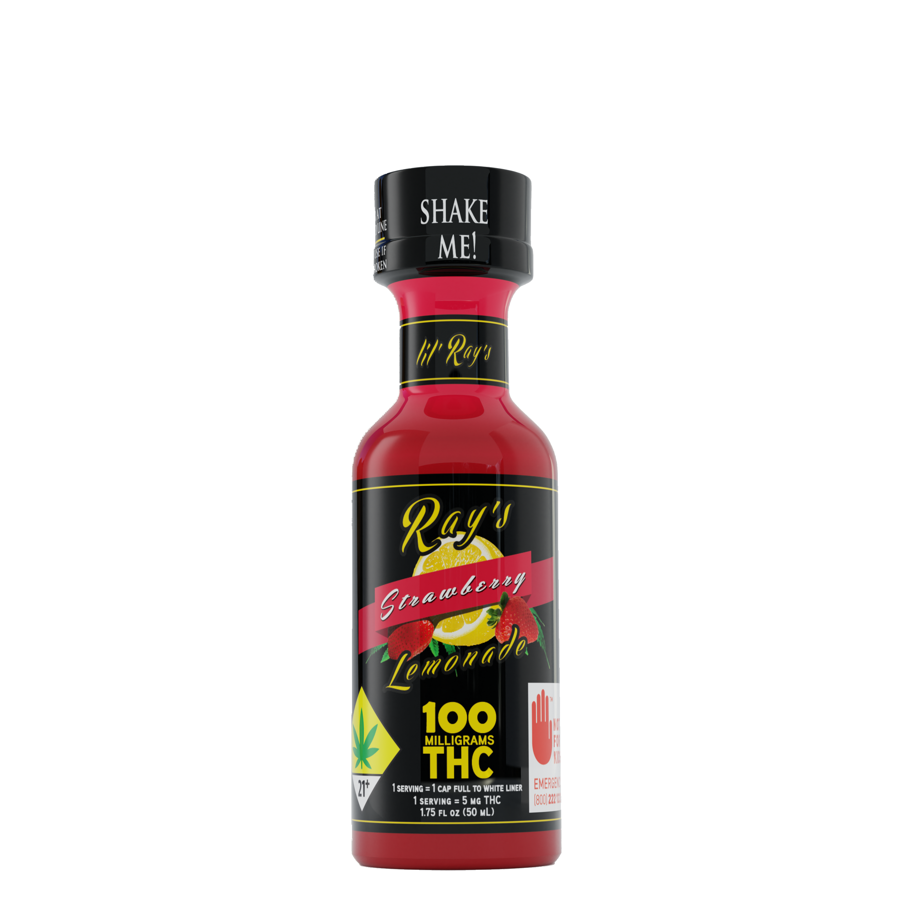 1:1 Strawberry [1.75oz] (100mg CBD/100mg THC)
