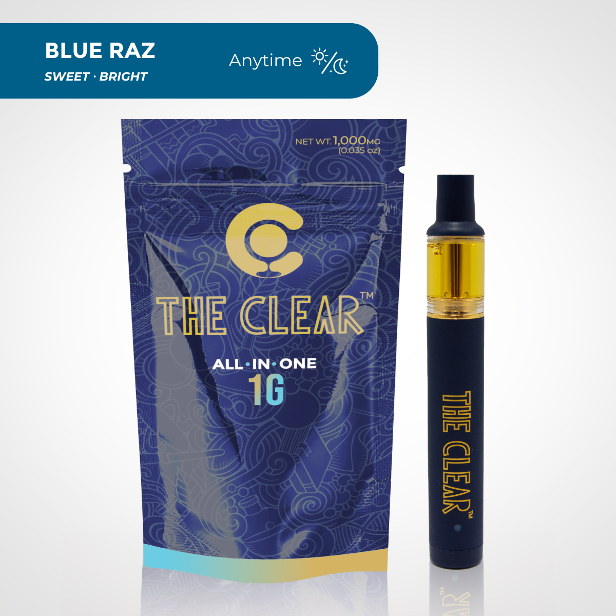 The Clear Original All in One Disposable 1000mg | Blue Raz