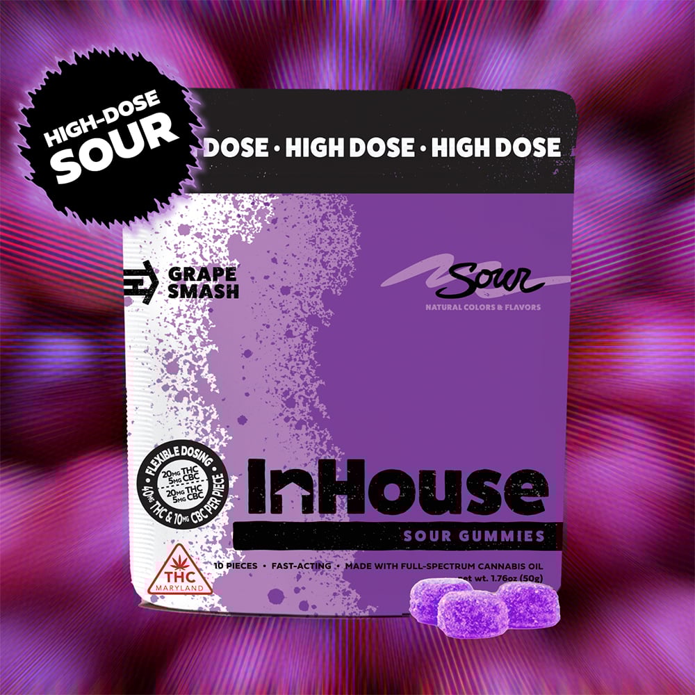 Sour Grape Smash w/ CBC [10pk] (400mg THC/100mg CBC)