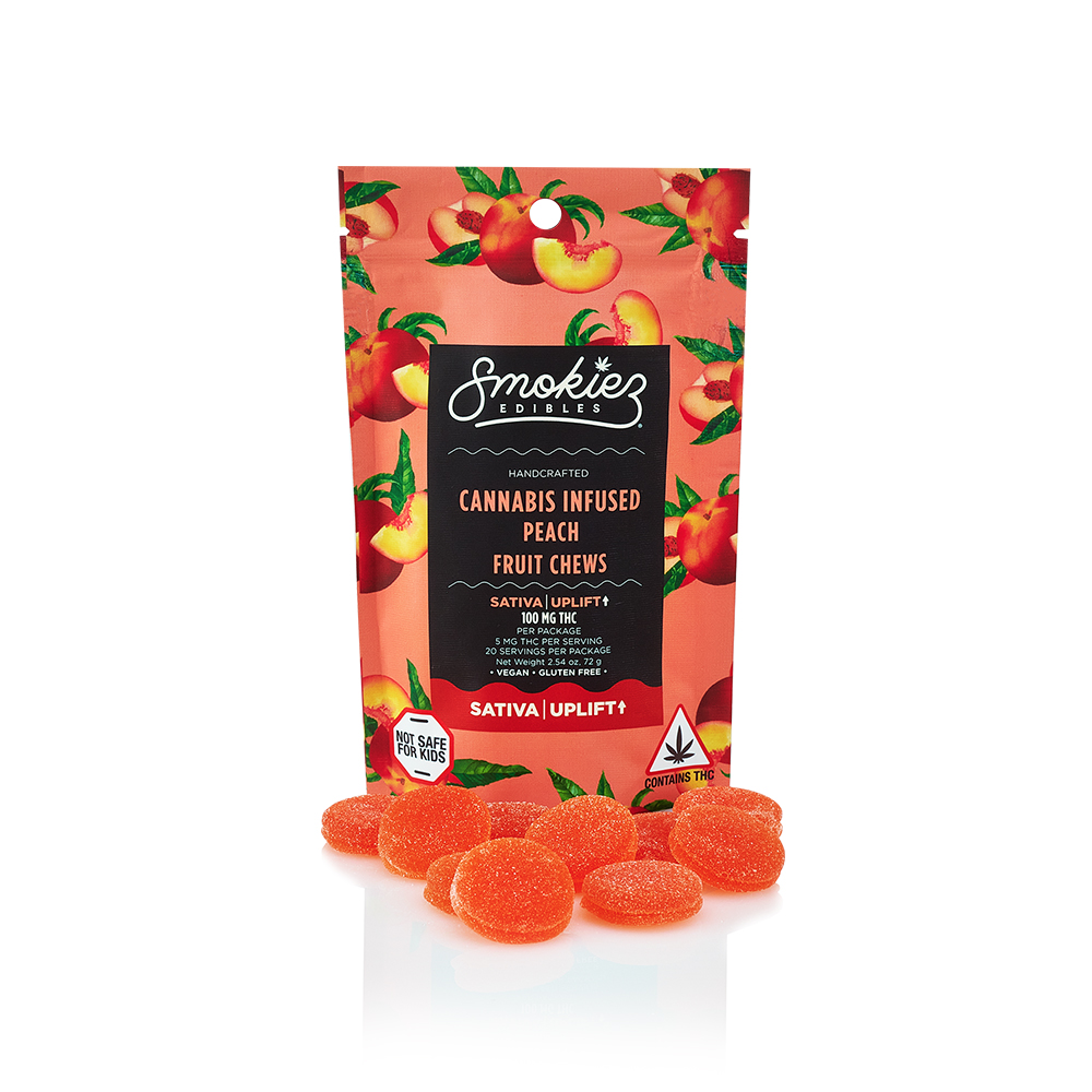 Smokiez - Sweet Peach Sativa Fruit Chews (100mg 20pk)