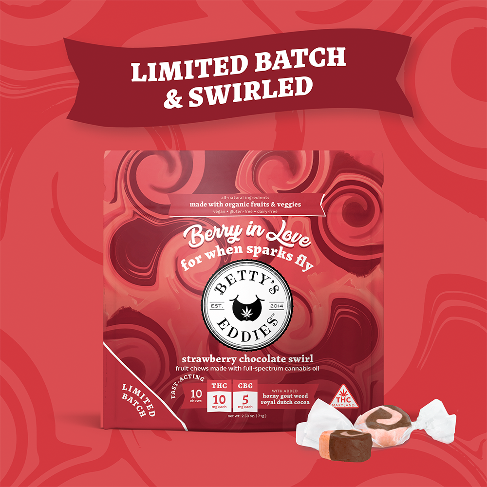 Berry In Love - Strawberry Chocolate Swirl [10pk] (100mg THC/50mg CBG)