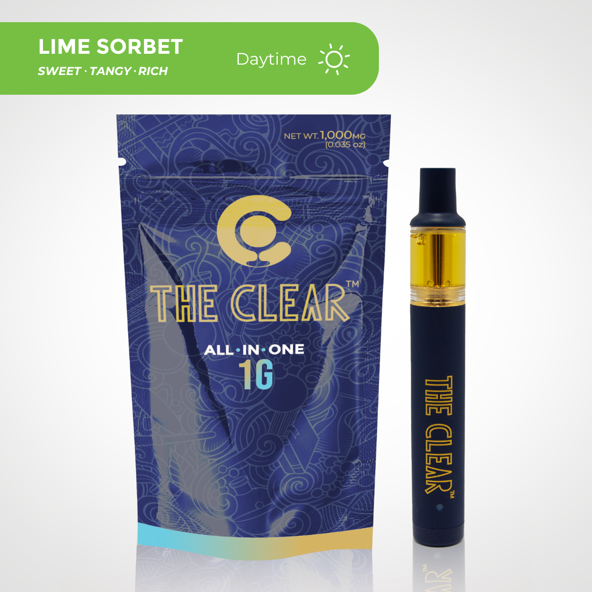 The Clear Original All in One Disposable 1000mg | Lime Sorbet The Clear Original All in One Disposable 1000mg | Lime Sorbet