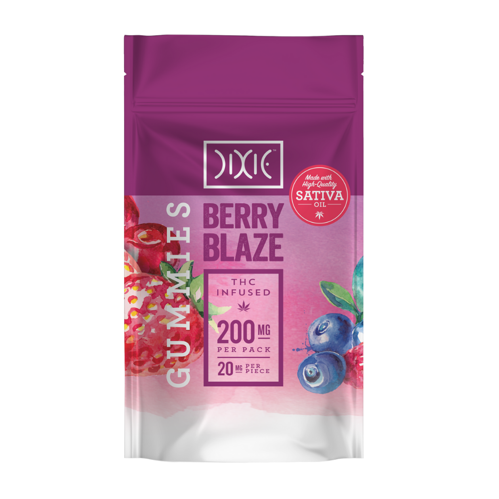 Berry Blaze Sativa [10pk] (200mg) Dixie Gummies Jane