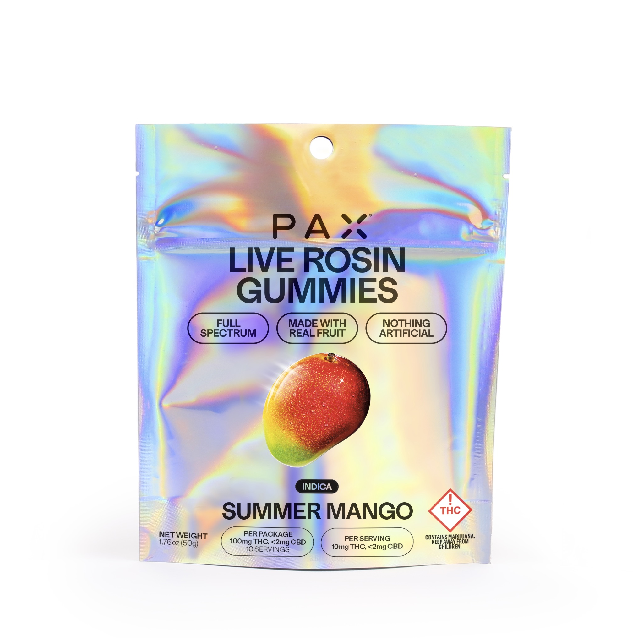 Pax | Live Rosin Gummy | 100mg | I | Juicy Mango