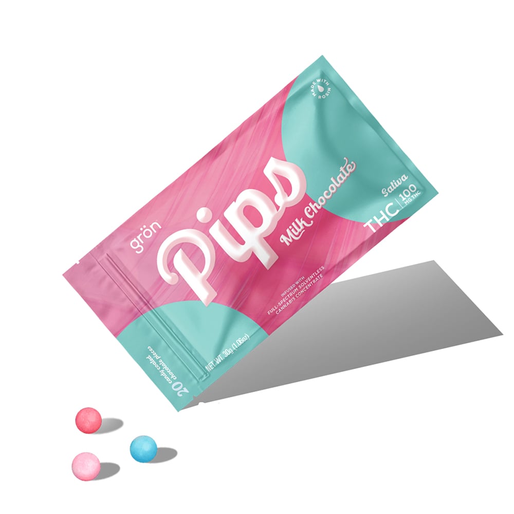 THC Milk Chocolate Pips - Sativa (100mg THC)